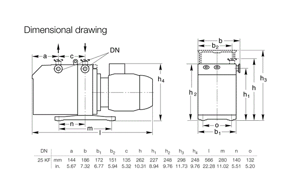Trivac D25BCS dimensions